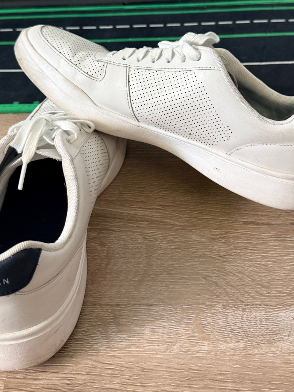 2 Pair Cole Haan Men’s Leather Sneakers Black & White GrandPro